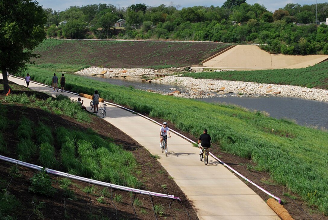 The Mission Reach project provides walking trails and bike paths, and will use portals to connect the San Antonio River to the four historic missions along the river.