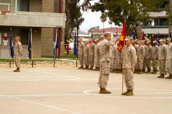 Fox Company Deactivation Ceremony. Marine Corps Base Camp Pendleton California.
Marines and Sailors participate in Fox Companies Deactivation Ceremony on 27 September 2012.
