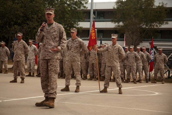 Fox Company Deactivation Ceremony. Marine Corps Base Camp Pendleton California.
Marines and Sailors participate in Fox Companies Deactivation Ceremony on 27 September 2012.
