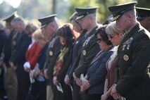 Marines, sailors and soldiers from Marine Corps Air Station New River and Marine Corps Base Camp Lejeune, as well as members of the Jacksonville, N.C. community, paid homage at the Beirut Memorial, Oct. 23. During the ceremony, wreaths were lain on the memorial to show respect for the members of the military who lost their lives in the Beirut attack in 1983.