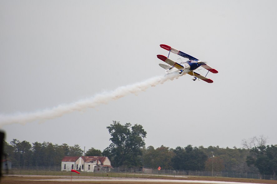 Randy Harris and his Skybolt 300 perform during the Moody Air Force Base, Ga., Legacy of Liberty Open House air show Oct. 27, 2012. Harris has been flying his home-built aircraft since 1995. (U.S. Air Force photo by Staff Sgt. Jamal D. Sutter/Released)