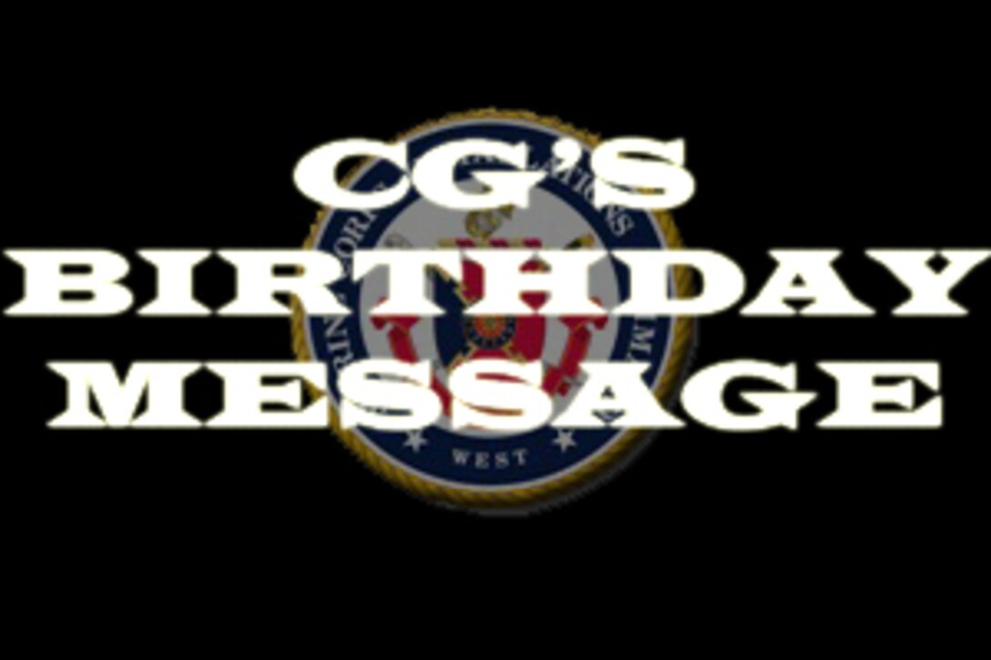 CG's Birthday Message