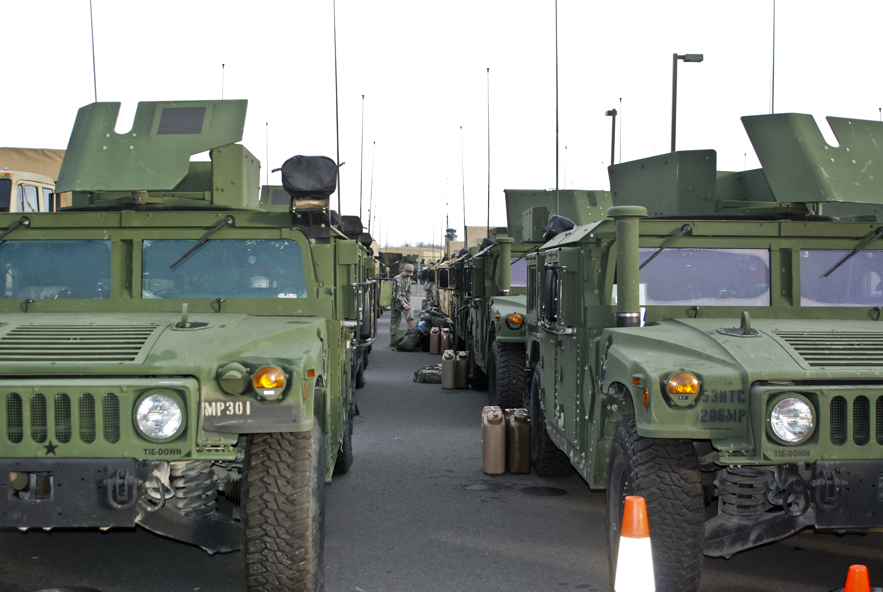 Soldiers Prepare To Move Out On A Road March From New York State Division Of Military