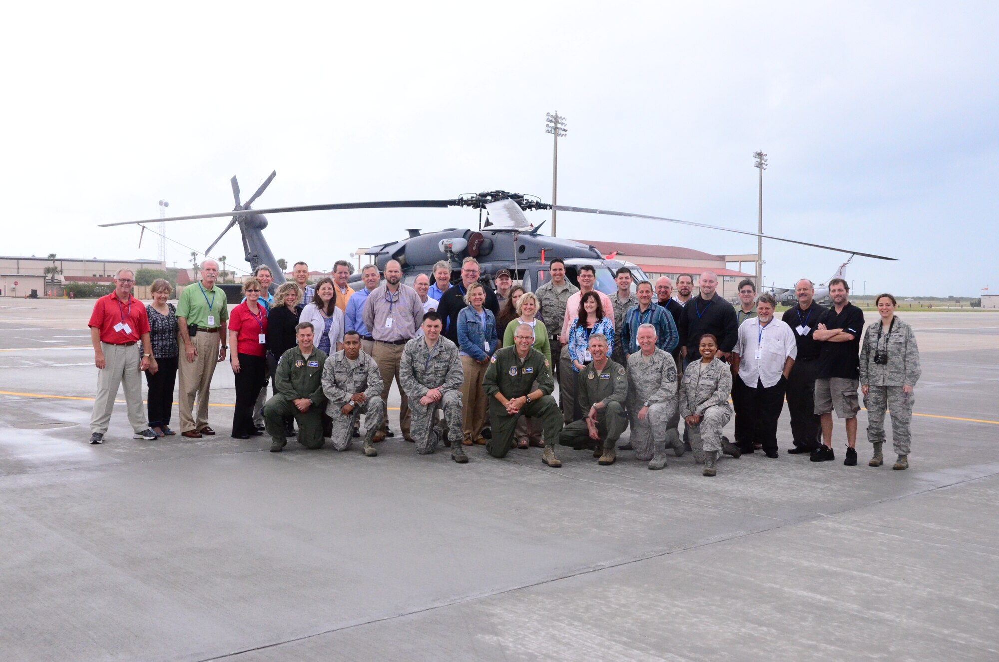 Atlanta area civic leaders from the 94th Airlift Wing, Dobbins Air Reserve Base, Ga., visit the 920th Rescue Wing at Patrick Air Force Base, Fla., for a firsthand look at combat rescue, Oct. 24-25. The group met members of the 45th Space Wing and the 920th Rescue Wing. (U.S. Air Force photo/Senior Airman Elizabeth Van Patten)