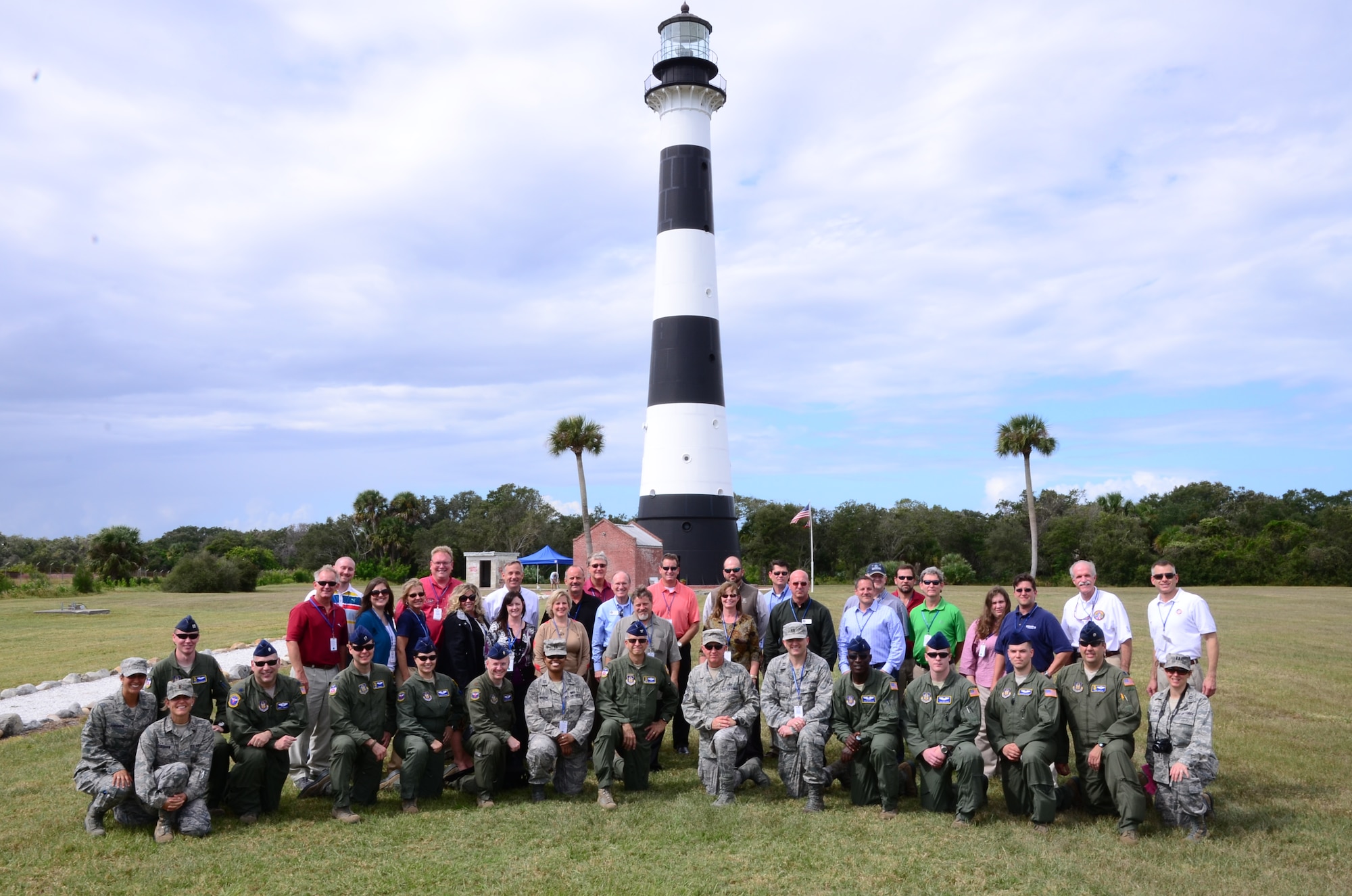 Atlanta area civic leaders from the 94th Airlift Wing, Dobbins Air Reserve Base, Ga., visited the 920th Rescue Wing at Patrick Air Force Base, Fla., for a firsthand look at combat rescue, Oct. 24-25. The group met members of the 45th Space Wing and the 920th Rescue Wing. (U.S. Air Force photo/Senior Airman Elizabeth Van Patten)