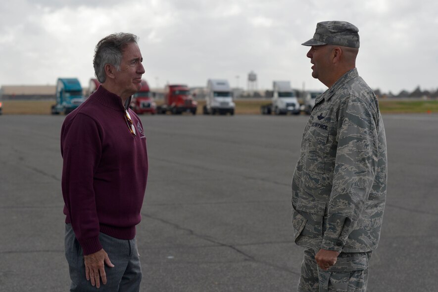 U.S. Rep. Congressman Richard Neal (D-Springfield) toured Westover Air Reserve Base on Oct. 30 following Hurricane Sandy.  Westover is a staging area for Federal Emergency Management Agency storm operations in all six New England states. (U.S. Air Force photo/W.C. Pope)