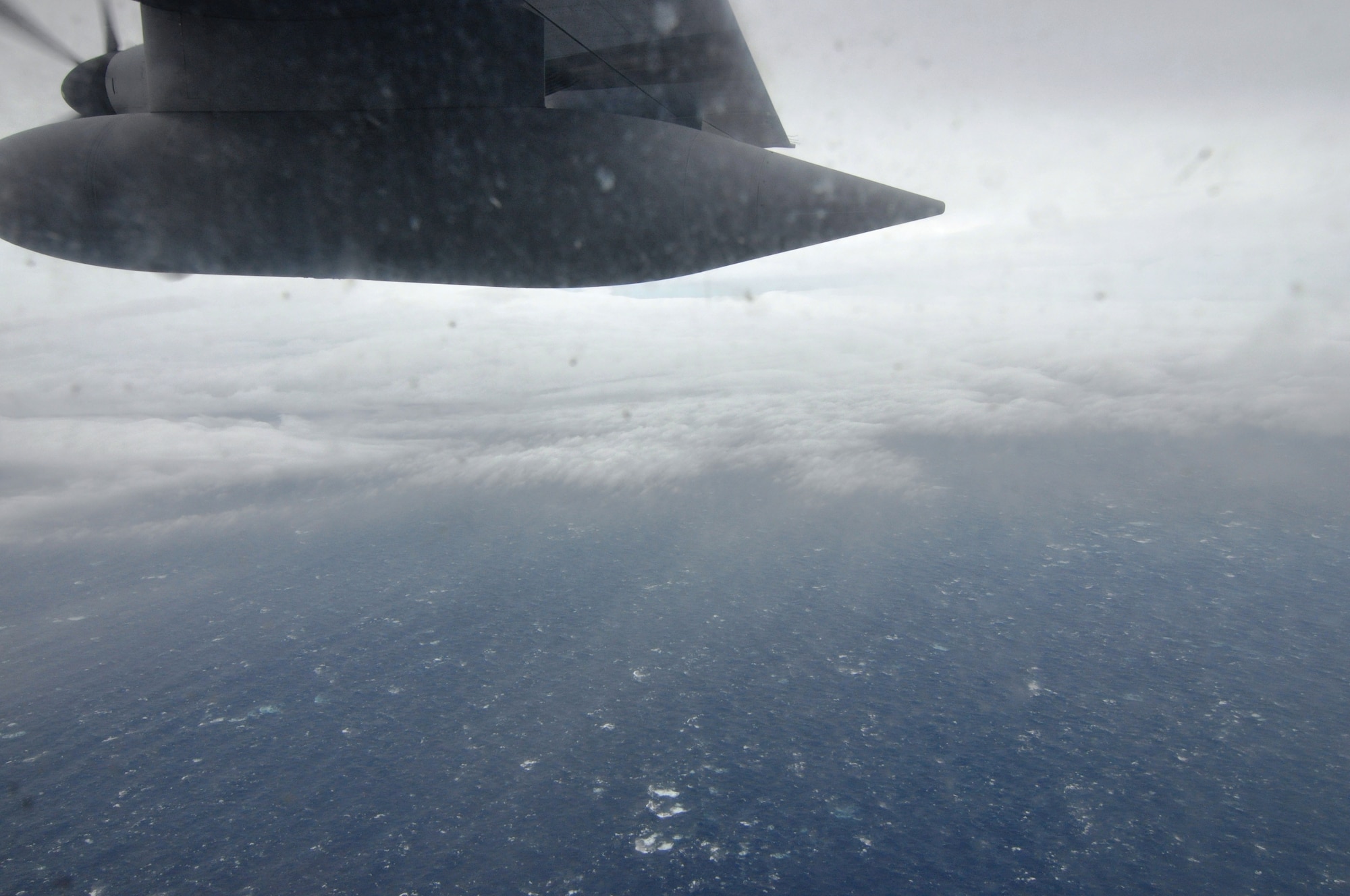 A view of the eye wall of Hurricane Sandy as it churns toward the north eastern United States. (U.S. Air Force photo / 1st Lt. Jeff Kelly)