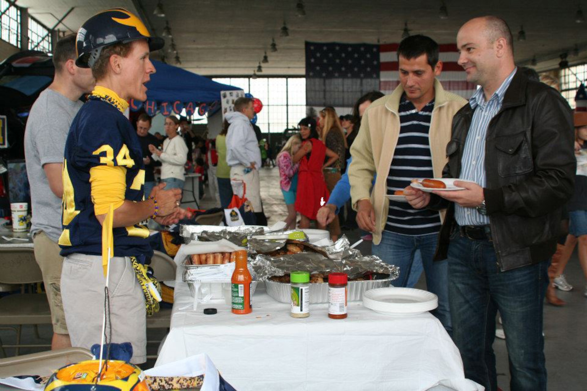 Air War College  "Taste of America" participants share cultures during the annual event, held Oct. 27 at Maxwell Air Force Base. "Taste of America" offers international officers and their families samples of food and culture from eight areas around the country.  (Courtesy photo)