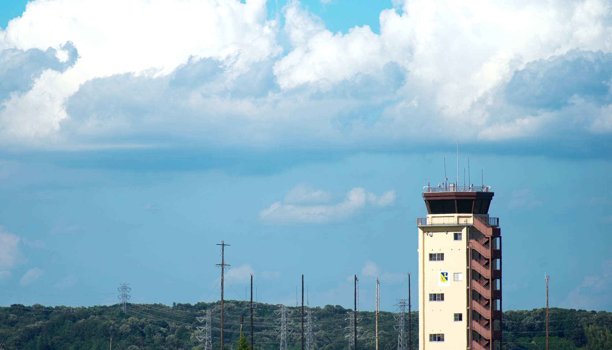 YOKOTA AIR BASE, Japan – With final construction complete in January 2010, the new tower was built to support U.S. and Japanese controllers Aug. 18, 2012. Reaching eight stories in height, the tower supports 45 controllers. (U.S. Air Force photo by Staff Sgt. Chad C. Strohmeyer)