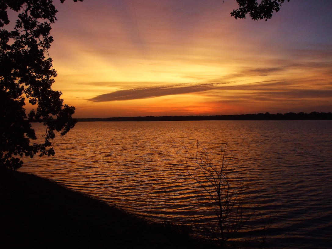 Sunset over Copan Lake
