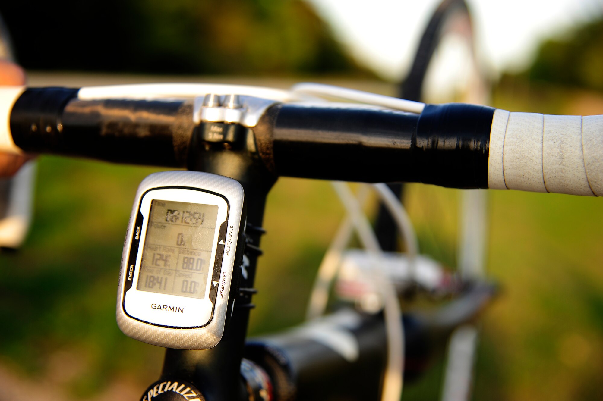 A rider for the Long Road Home Project displays their bicycle odometer near Whiteman Air Force Base, Mo., Sept.4. The Long Road Home Project riders made it a 93-mile day with their trip from Kansas City to Whiteman - their longest ride since begging their 4,200 mile journey July 15 near Tocoma, Wash. (U.S. Air Force photo/Senior Airman Cody H. Ramirez)