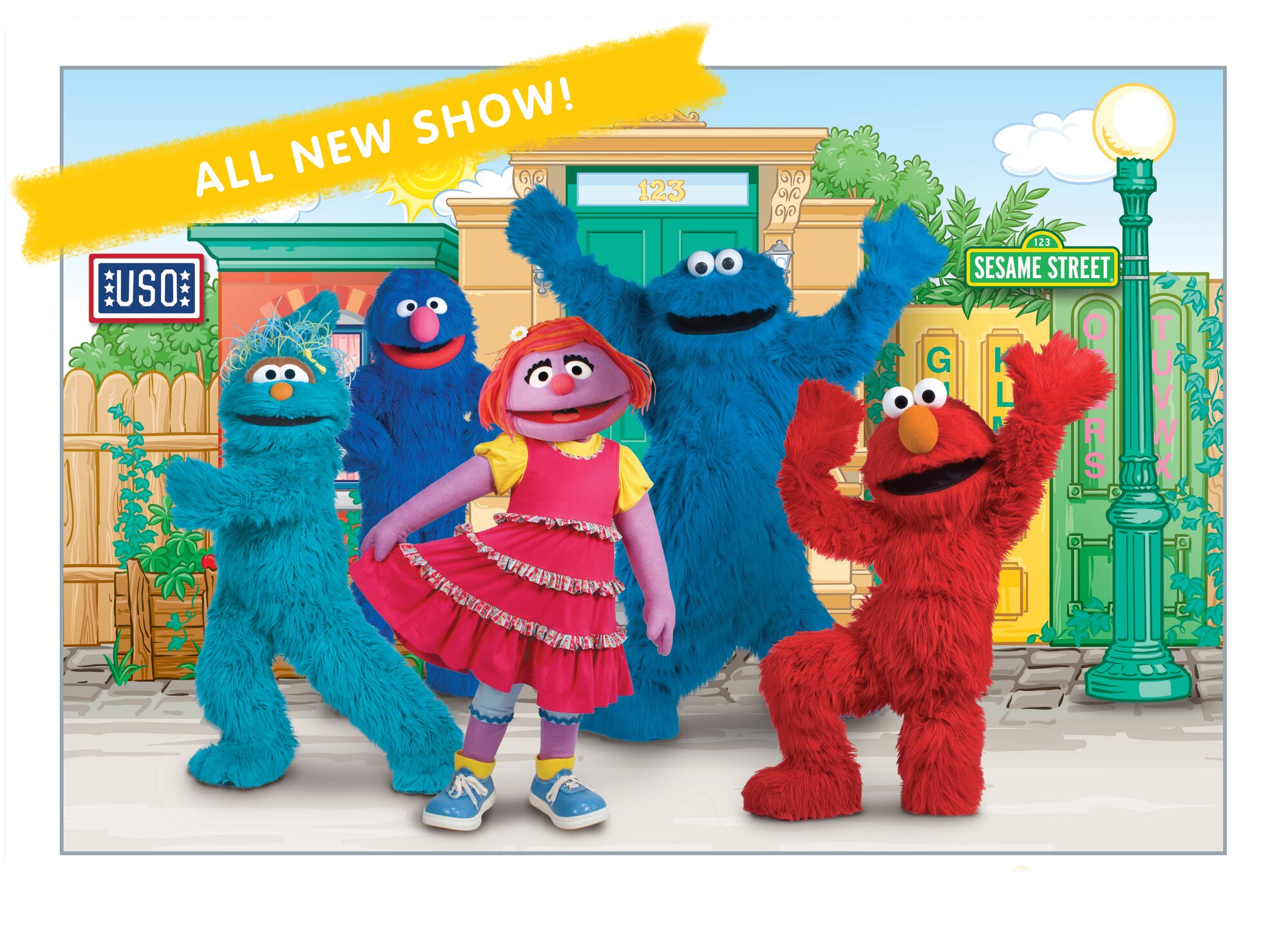 The Sesame Street/United Services Organization Experience for Military Families tour is scheduled to visit Holloman Air Force Base, N.M., with shows at the Domenici Fitness and Sports Center Sept. 16 at 2 p.m. and 6 p.m., and Sept. 17 at 5 p.m. The show emphasizes the importance of adjusting to change and the power of friendship. This 30-minute character performance lets military children know they are not alone and provides special giveaways and outreach materials to military families who attend. (Courtesy Photo)