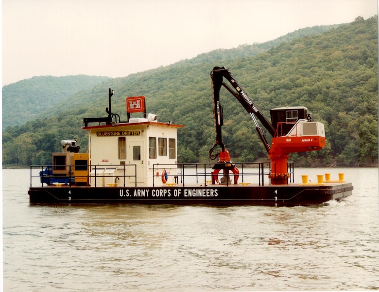 The primary mission of the vessel is to manage drift and debris upriver of the Bluestone Lake Dam to ensure that drift and debris is small enough to pass through the sluice gates of the dam