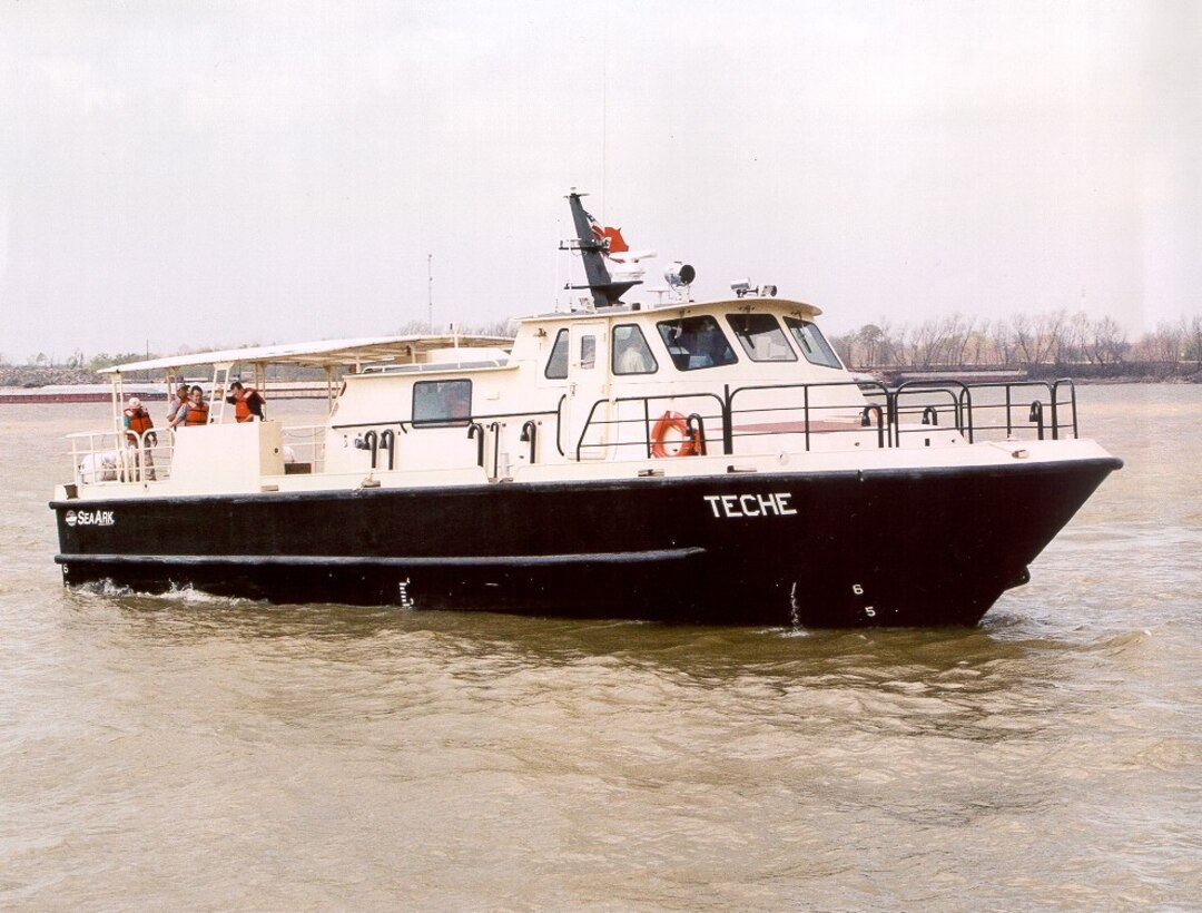 The Survey Vessel TECHE was dedicated in 2002 and is owned and operated by the U.S. Army Corps of Engineers New Orleans District. 