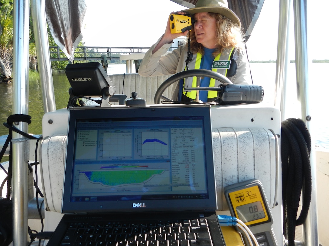 This summer, our partners at the U.S. Geological Survey (USGS) collected water current velocities and water quality data.  This data will support upcoming numerical modeling activities, which will provide the Post 45 Team with a greater understanding of the potential for environmental impacts due to increasing the channel depth and/or width.  