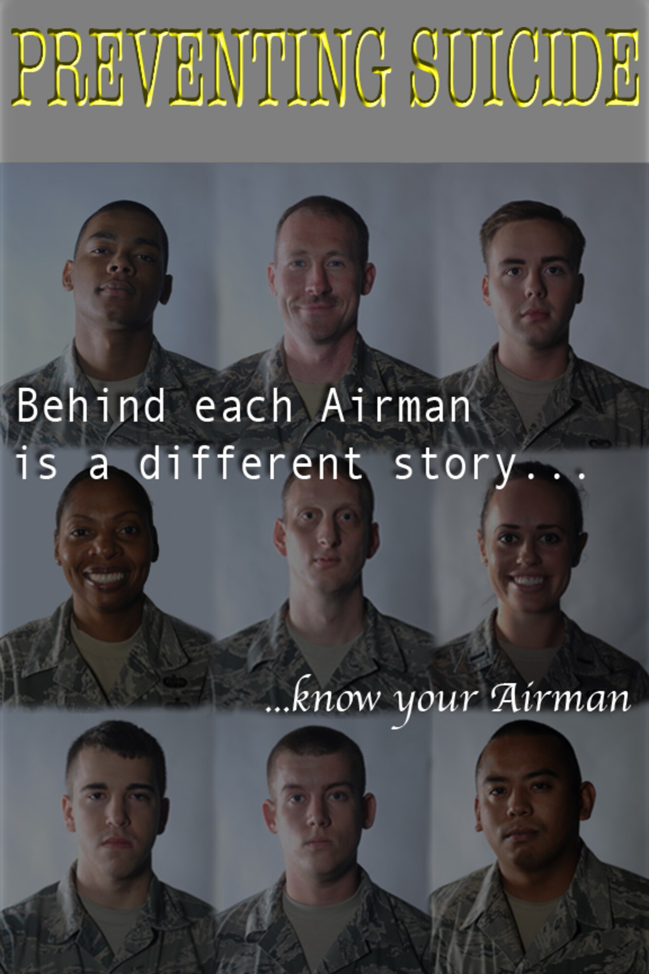 September is Suicide Prevention Month. With the number of suicides increasing, it’s important to be able to recognize the signs, take action and reduce the number of active duty Air Force suicides.  
The best way to do this is to know your Airman. (U.S. Air Force illustration by Airman 1st Class Olivia Dominique/Released)
