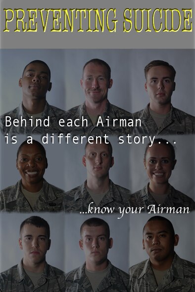 September is Suicide Prevention Month. With the number of suicides increasing, it’s important to be able to recognize the signs, take action and reduce the number of active duty Air Force suicides.  
The best way to do this is to know your Airman. (U.S. Air Force illustration by Airman 1st Class Olivia Dominique/Released)

