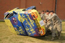 MINOT AIR FORCE BASE, N.D. -- Security Forces members from the 91st Missile Wing took part in a day of celebration as they joined their fellow wingmen in Global Strike Challenge kick-off event, here Aug. 31. The event included a cook-out and car smashing as part of the festivities of the kick-off. (U.S. Air Force photo/Airman 1st Class Andrew Crawford)
