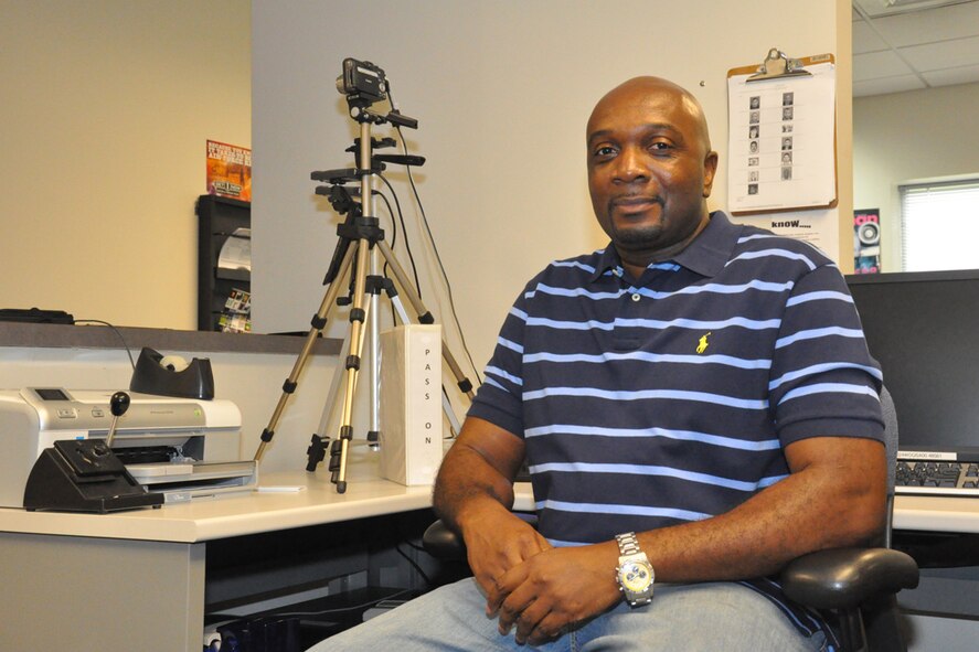 James Flounory serves as a security specialist clerk for the 94th Airlift Wing. He ensures military, dependants, civilian employees and contractors with proper identification, are authorized entrance to our installation. (U.S. Air Force photo/Senior Airman Christina Bozeman)