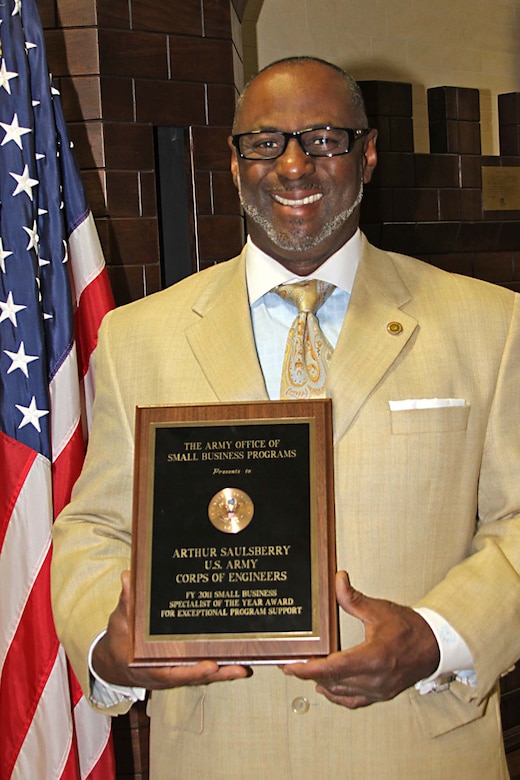 Arthur Saulsberry of the U.S. Army Corps of Engineers Kansas City District was recently named the U.S. Army's Small Business Specialist of the Year for fiscal year 2011. U.S. Army Corps of Engineers photo by Jennie Wilson.