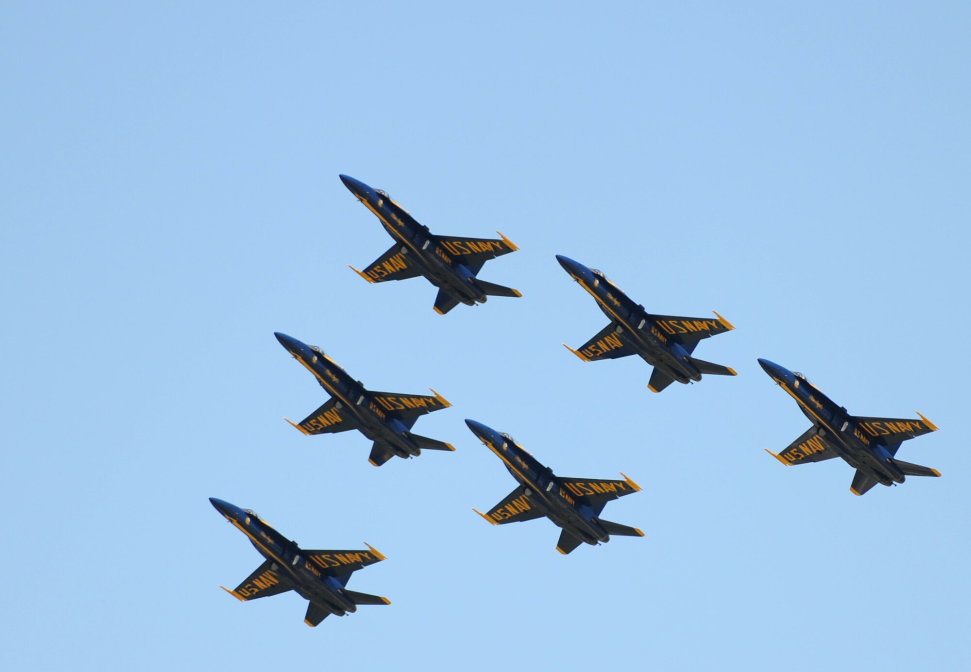 The U.S. Navy Blue Angels perform during the 2012 Heritage and Heroes Open House and Air Show Sept. 8, 2012, at Little Rock Air Force Base, Ark. The Blue Angels were one of the performers at the Air Show. (U.S. Air Force photo by Staff Sgt. Caleb Pierce) 
