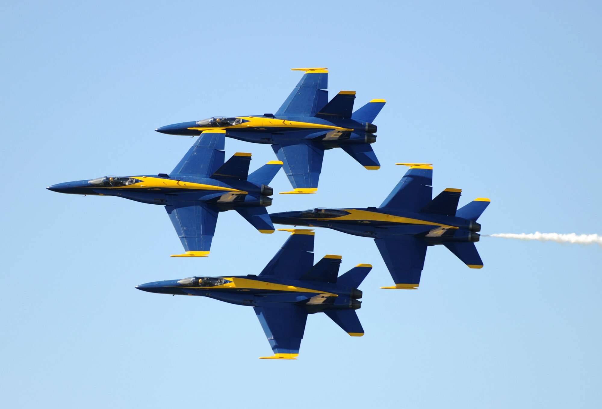 The U.S. Navy Blue Angels perform during the 2012 Heritage and Heroes Open House and Air Show Sept. 8, 2012, at Little Rock Air Force Base, Ark. The Blue Angels were one of the performers at the Air Show. (U.S. Air Force photo by Staff Sgt. Caleb Pierce) 