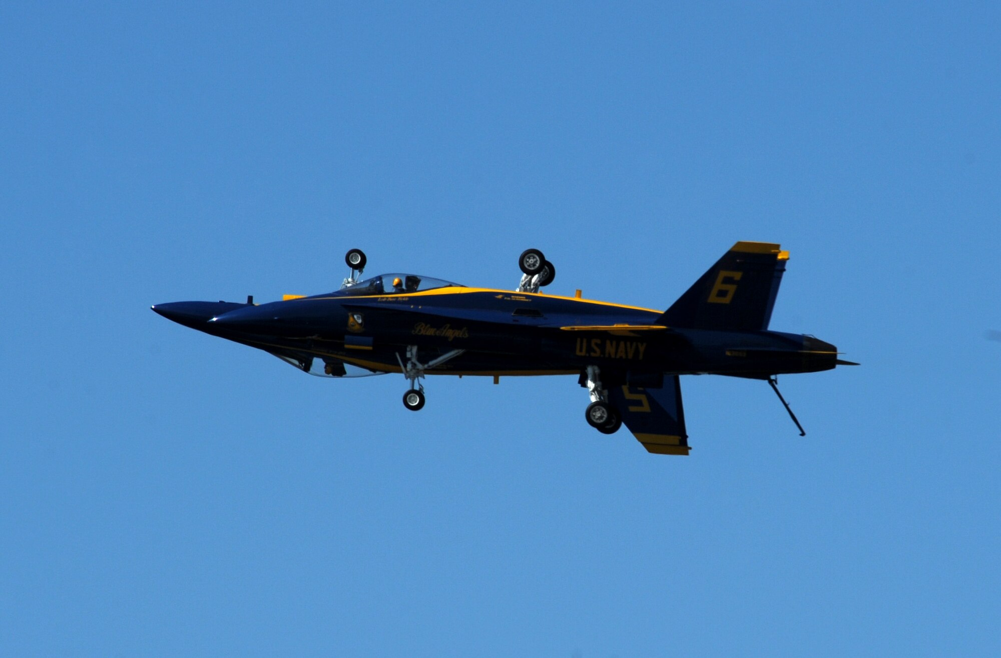 The U.S. Navy Blue Angels perform during the 2012 Heritage and Heroes Open House and Air Show Sept. 8, 2012, at Little Rock Air Force Base, Ark. The Blue Angels were one of the performers at the air show. (U.S. Air Force photo by Airman 1st Class Rusty Frank)