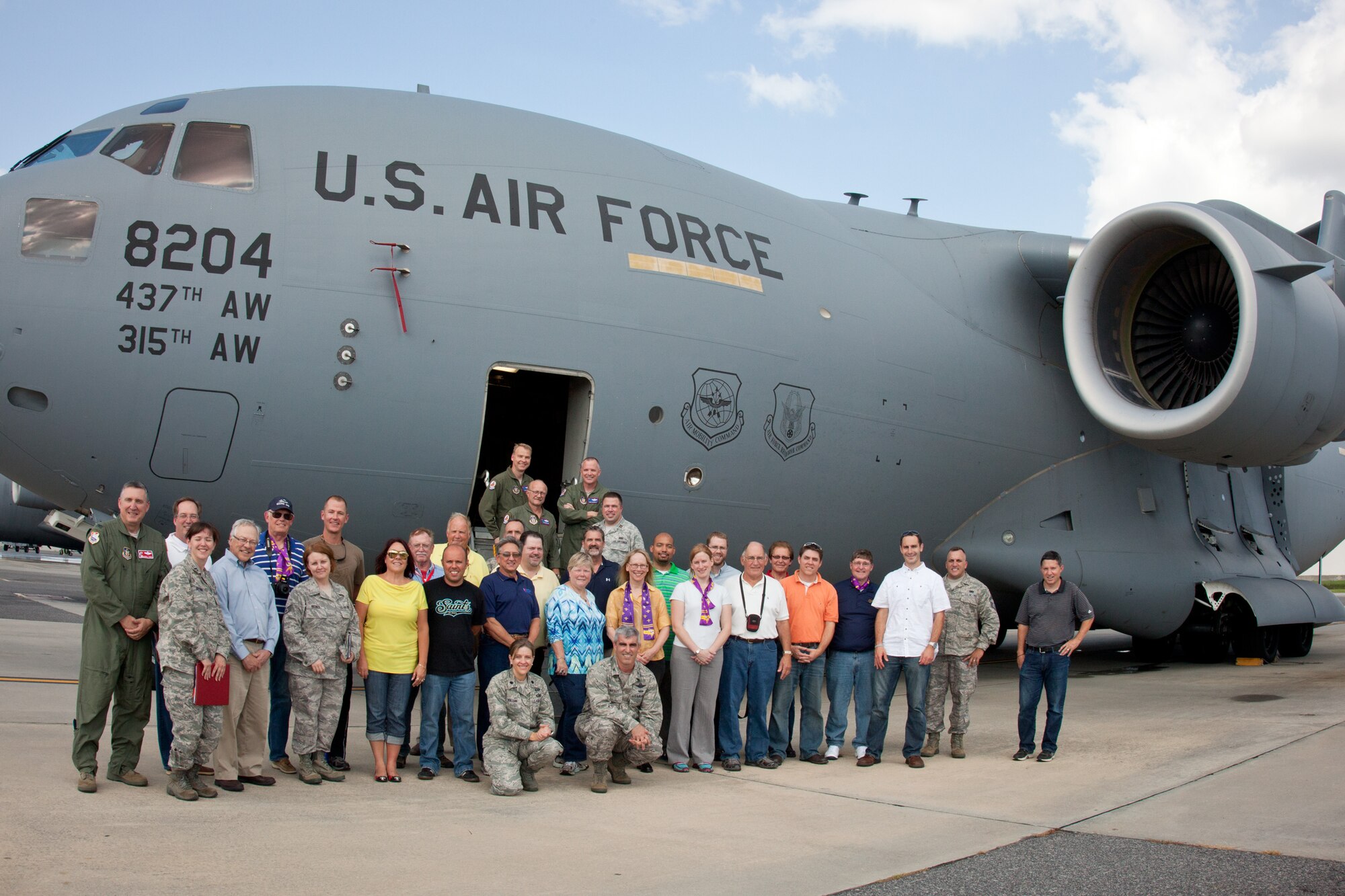 Civic leaders from the Minneapolis area travel with the 934th Airlift Wing on a tour hosted by the 315th Airlift Wing at Joint Base Charleston, SC, to learn more about the Air Force.  (U. S. Air Force Photo/Shannon McKay)
