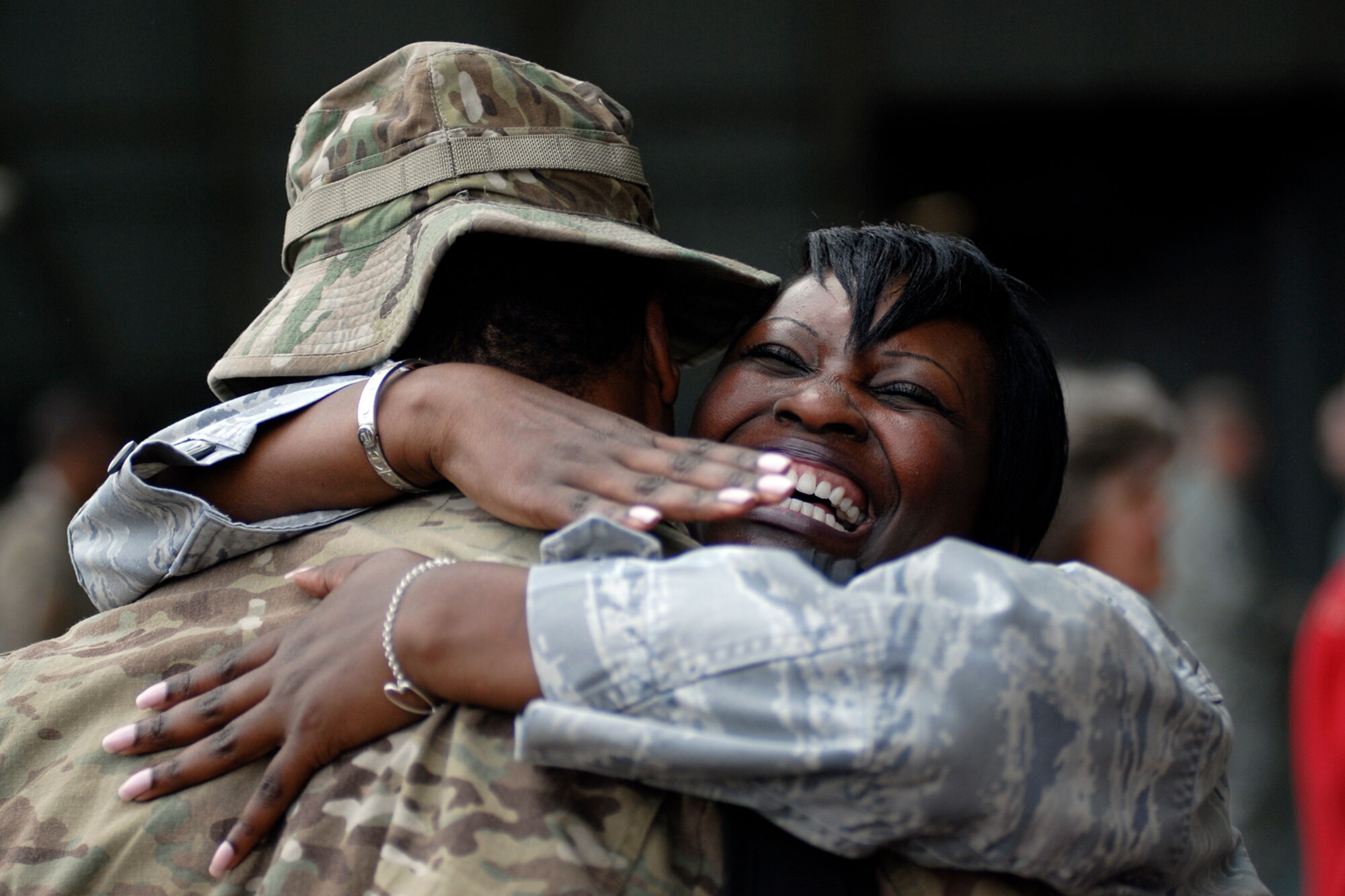 Personnel from the 169th Fighter Wing at McEntire Joint National Guard Base, S.C., return home to a hero's welcome after a four-month Air Expeditionary Force deployment at Kandahar Airfield, Afghanistan, Aug. 22, 2012. Swamp Fox F-16's, pilots, and support personnel began their AEF deployment in support of Operation Enduring Freedom in early April to take over flying missions for the air tasking order and provide close air support for troops on the ground in Afghanistan. 
