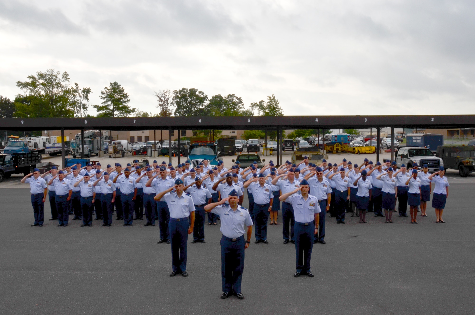 The 175th Logistics Readiness Squadron held a Class B blues inspection on September 8, 2012 at Warfield Air National Guard Base.  The inspection was held to maintain a high level of excellence demonstrating attention to detail. (National Guard photo by Staff Sgt. Nicole Loucas)