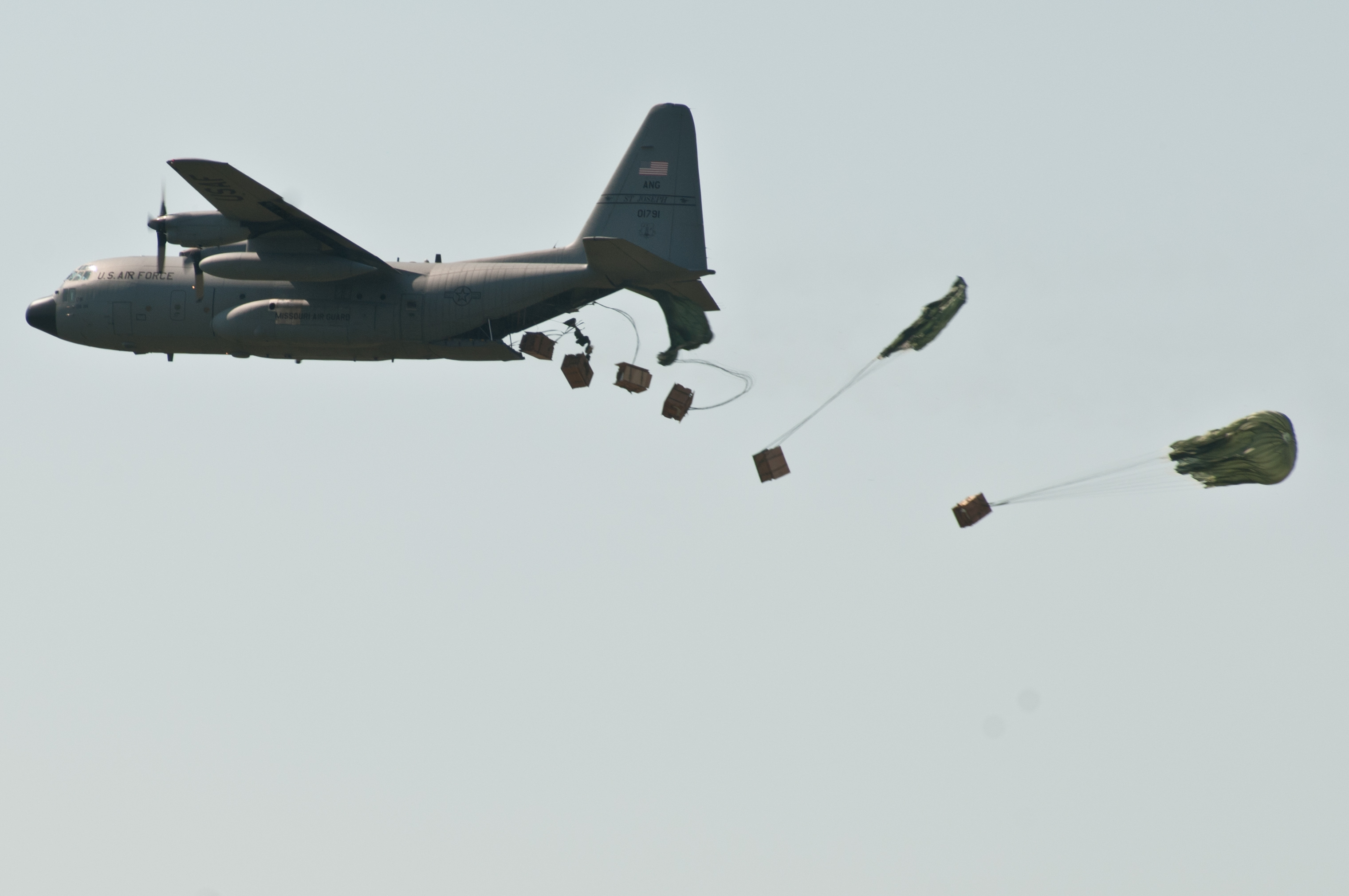 C130 from Rosecrans Performs LCLA Airdrop