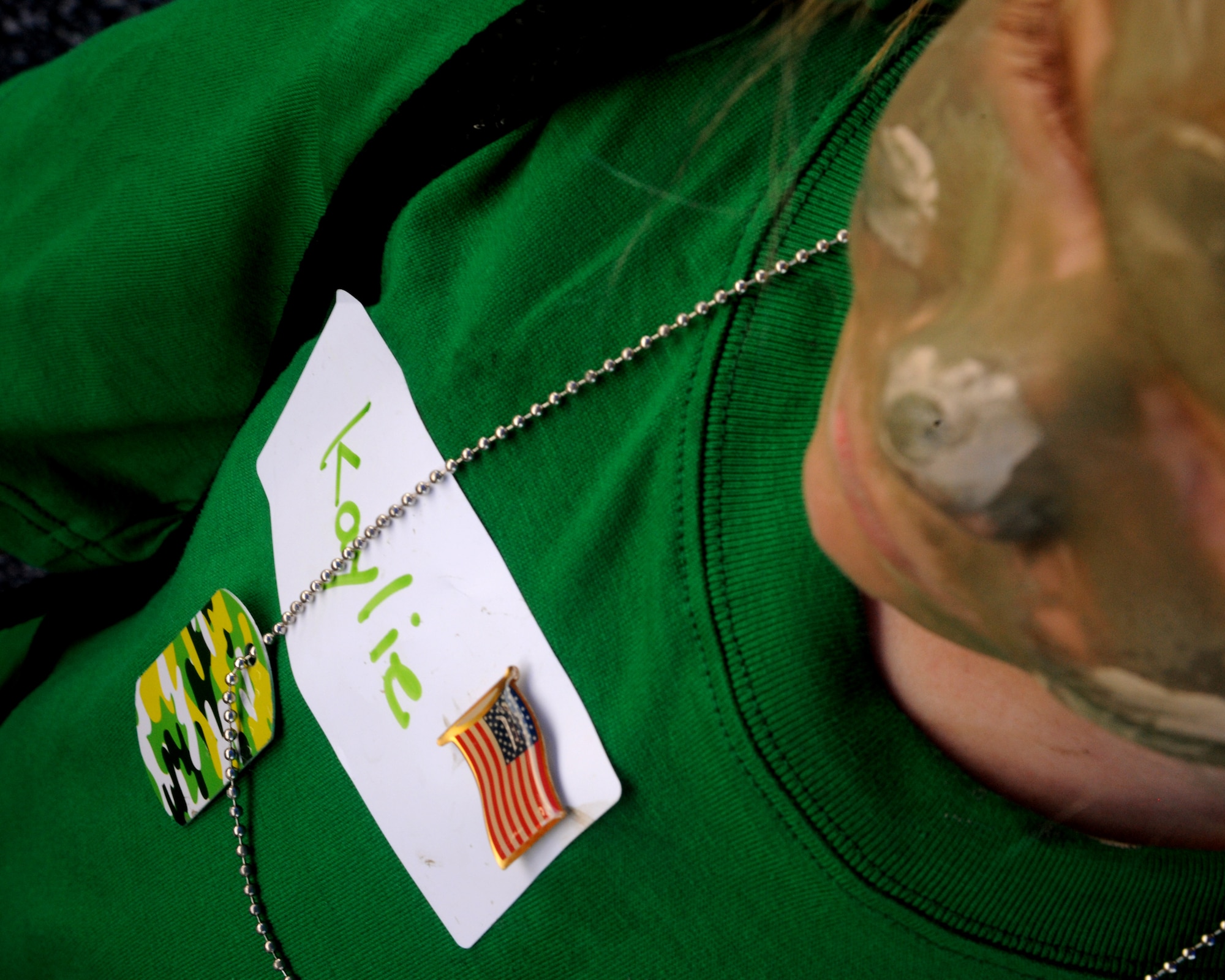 Nearly 300 military children living in Okinawa took part in the Skoshi (Little) Warrior on Kadena Air Base, Japan, Sept. 8, 2012. This event is to help military children better understand what their parents go though while deploying by giving them a hands on experience at some of the tasks the military members go though. (U.S. Air Force photo/Staff Sgt. Laszlo Babocsi)