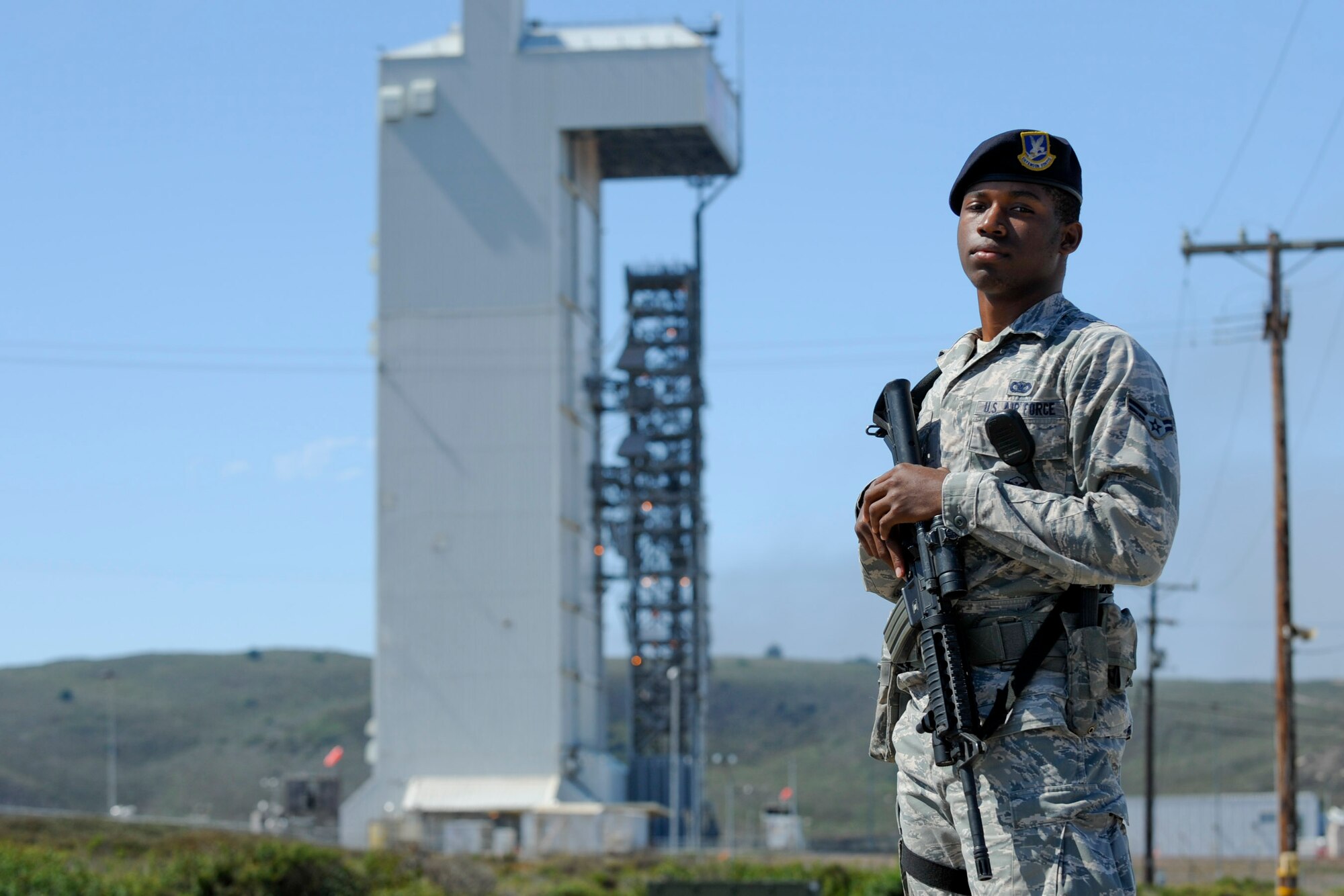 Airman 1st Class Brandon Morris, a 30th Security Forces Squadron Response Force Member. (U.S. Air Force photo/ Staff Sgt. Levi Riendeau)