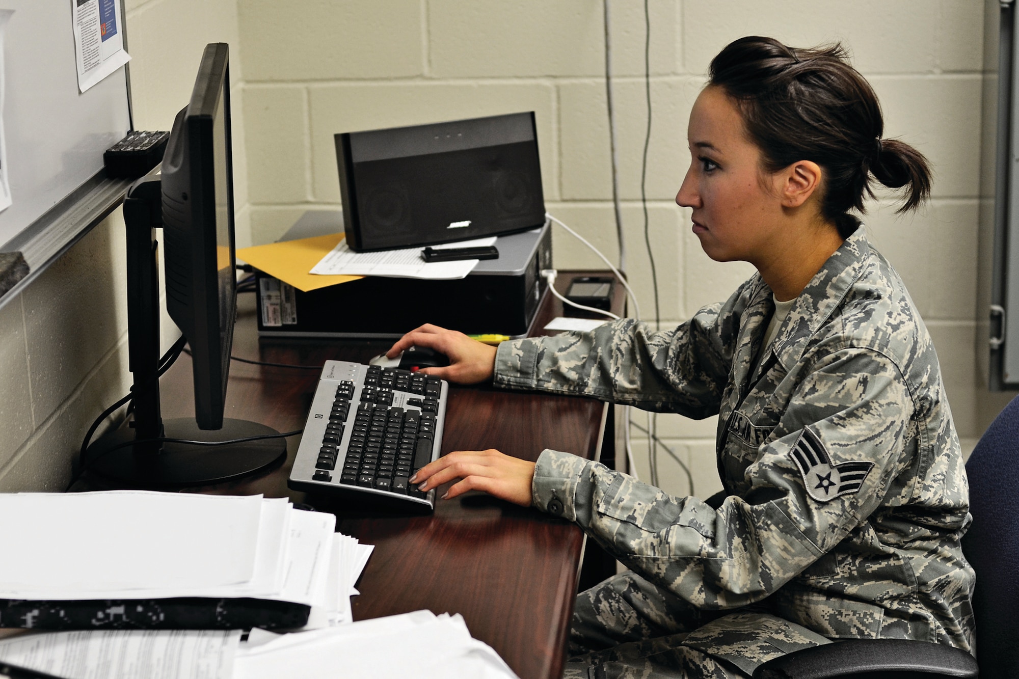 WRIGHT-PATTERSON AIR FORCE BASE, Ohio - Senior Airman Sachi Sunamoto, 445th Aeromedical Evacuation Squadron health services management apprentice, is the wing's September Spotlight performer. (U.S. Air Force photo/Staff Sgt.Mikhail Berlin) 
