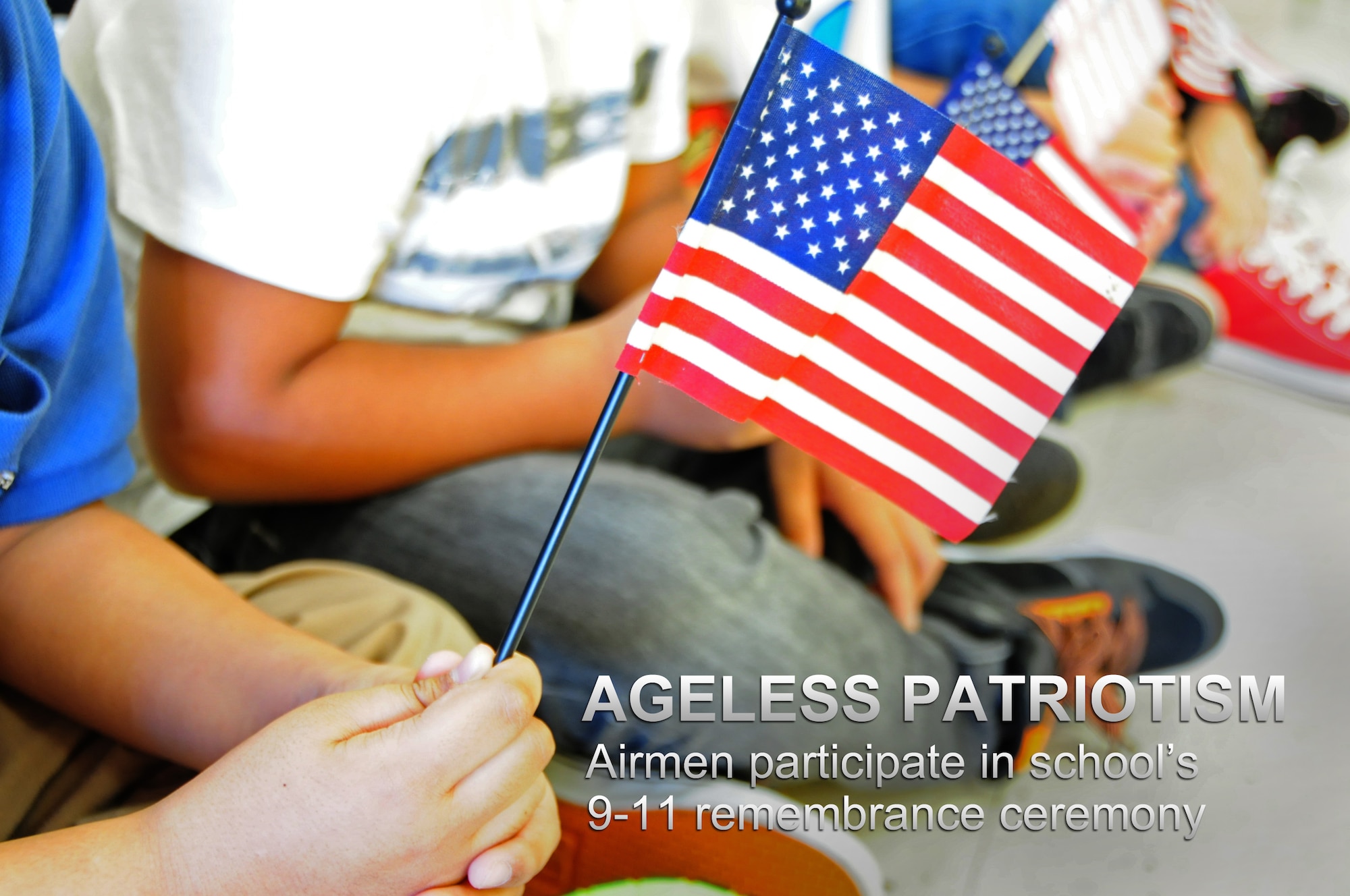 Team Andersen Airmen participate in Liguan Elementary School's “September 11 Remembrance Day.” (U.S. Air Force photo illustration by Airman 1st Class Marianique Santos/Released)
