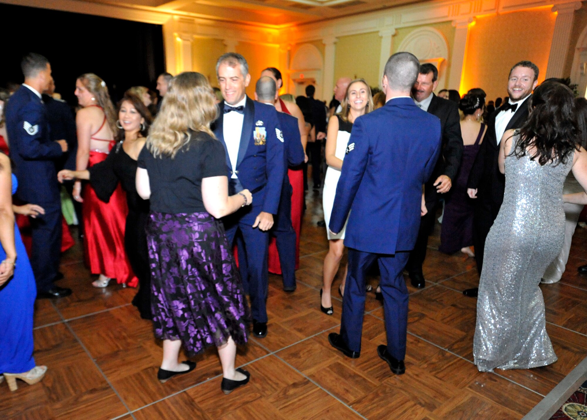 Members of Team Dover crowd the dance floor Sep. 7, 2012, at Dover Downs in Dover, Del. The Air Force Ball was an opportunity for Airmen to dine and dance in celebration of the Air Force’s 65th Birthday. (U.S. Air Force photo by Tech. Sgt. Chuck Walker) 