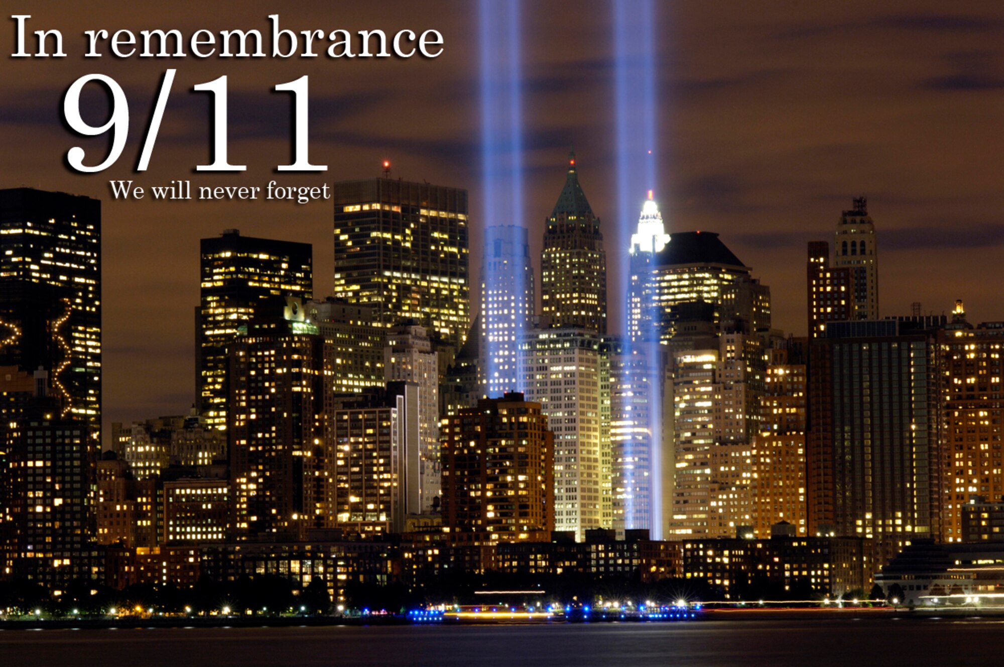 World Trade Center Lights (U.S. Air Force Photo)