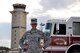 Staff Sgt. Sherice Lovato, 60th Civil Engineer Squadron firefighter, poses
Sept. 5, 2012, in front of the Travis control tower and a Travis fire truck.
Lovato decided to join the Air Force after the 9/11 terrorist attacks. (U.S.
Air Force photo/Staff Sgt. Timothy Boyer)
