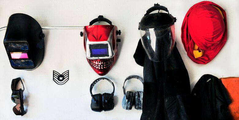 The different tools Staff Sgt. Raul Chavez uses when restoring antique items in his “man cave”. When  Chavez turned 14 he bought his first restorable car and fashioned it to meet his own style.  At last, his hobby in restoring vehicles was born and twenty-one years later it still continues. (U.S. Air Force photo/ Staff Sgt. Stephenie Wade)