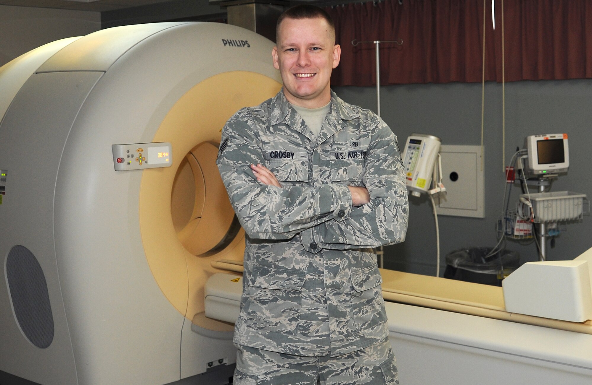 Senior Airman James Crosby, 60th Diagnostics and Therapeutics Squadron, joined the Delayed Entry Program after the Sept. 11 attacks. In a period of 24 hours, Crosby said he went from being someone who would never join the military to someone who wanted to enlist immediately. (U.S. Air Force photo/Staff Sgt. Liliana Moreno)