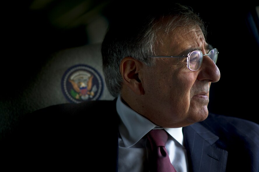 On the eve of the 11th anniversary of the Sept. 11, 2001 terrorist attacks on the United States, Secretary of Defense Leon E. Panetta visits the Flight 93 Memorial Plaza in Shanksville, Pa, Sept. 10, 2012. (DOD photo by U.S. Navy Petty Officer 1st Class Chad J. McNeeley)