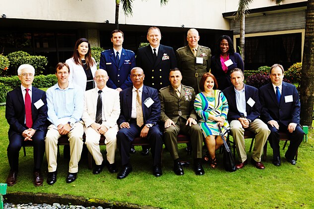 Philippine and U.S. civil and military entity representatives show their support and cooperation during the Philippine Multi-sectoral Pandemic Disaster Exercise held in Makati, Philippines, Sept. 10. As with other bilateral exchanges, this event reinforces the mutual commitment shared between the Philippines and the U.S. to enhance the effective response capabilities to regional threats.