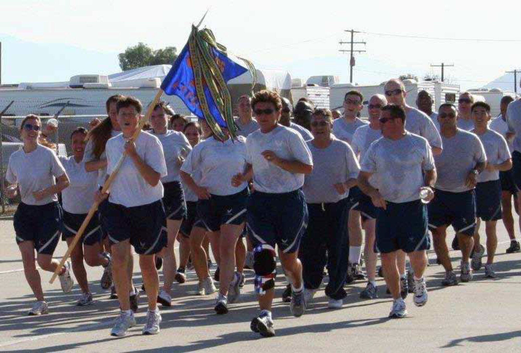 The March Fitness Center, America’s Kids/Adult Run and the First Sergeants Association held its 9/11 Remembrance 5K on the morning of the Military Appreciation Picnic, Sept. 8. The 4th Combat Camera Squadron participates in the America’s Kids/Adult Run and First Sergeants Association race as a formation. (U.S. Air Force photo)