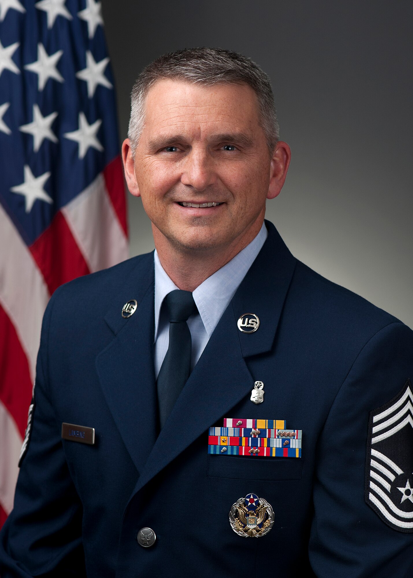 Chief Master Sgt. Kevin J. Lambing, Chief, Medical Enlisted Force, is the highest Enlisted medical position in the Air Force to lead more than 32,000 Total Force medics globally. He became the 6th CMEF on June 8, 2012. (Air Force Photo)
