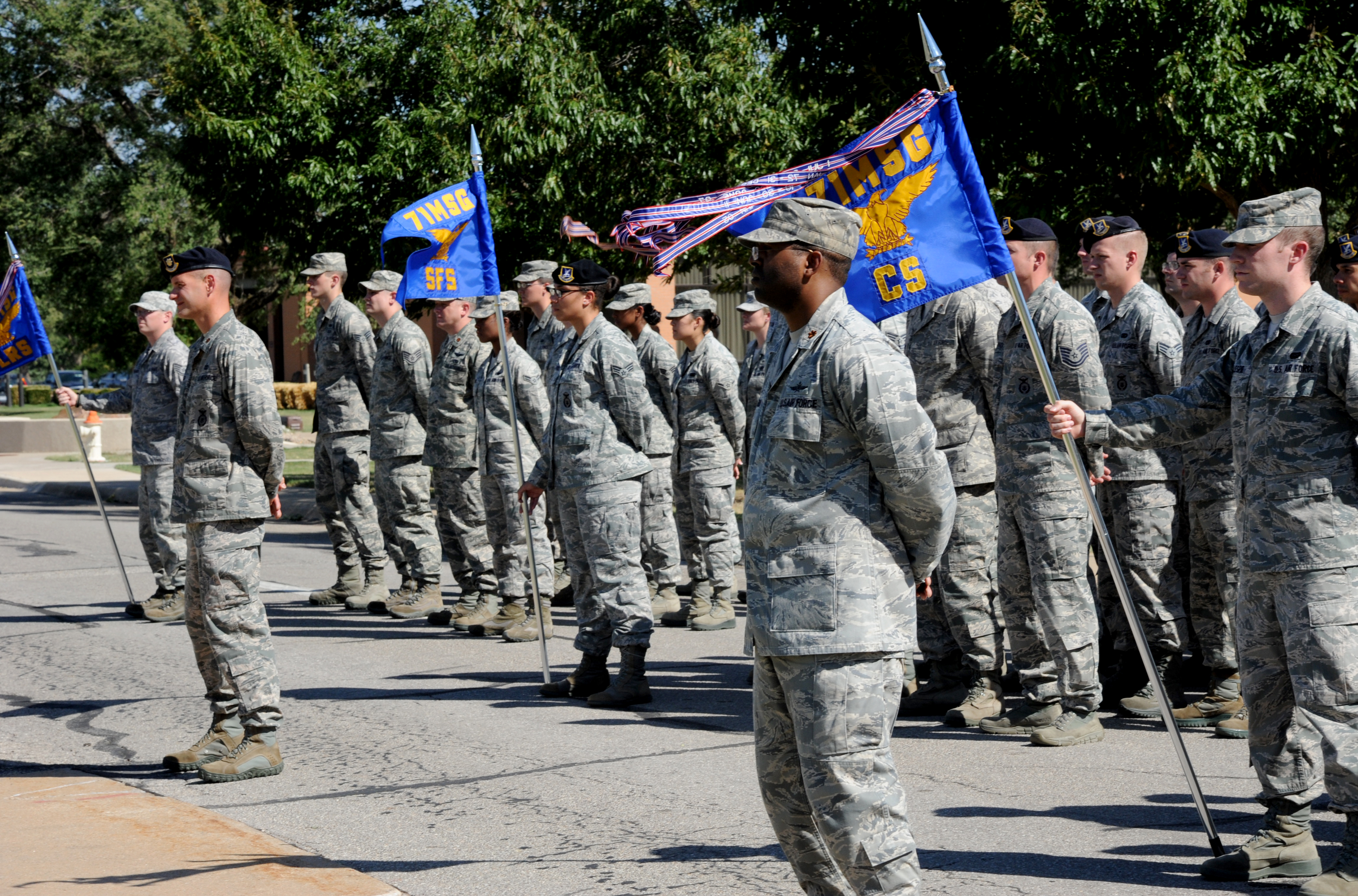 Airmen at parade rest