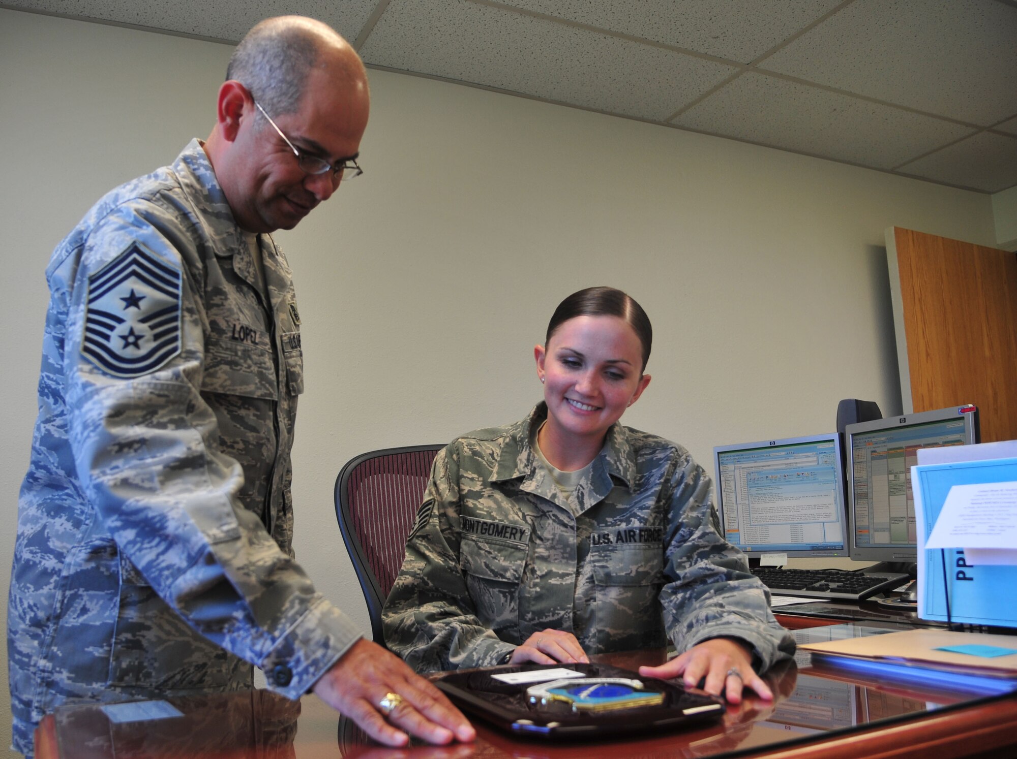 Staff Sgt. Amanda Montgomery, 92nd Air Refueling Wing executive assistant to the command chief, has been selected as a member of Team Fairchild's elite, Fairchild's Finest at Fairchild Air Force Base, Wash. (U.S. Air Force photo by Airman 1st Class Earlandez Young)