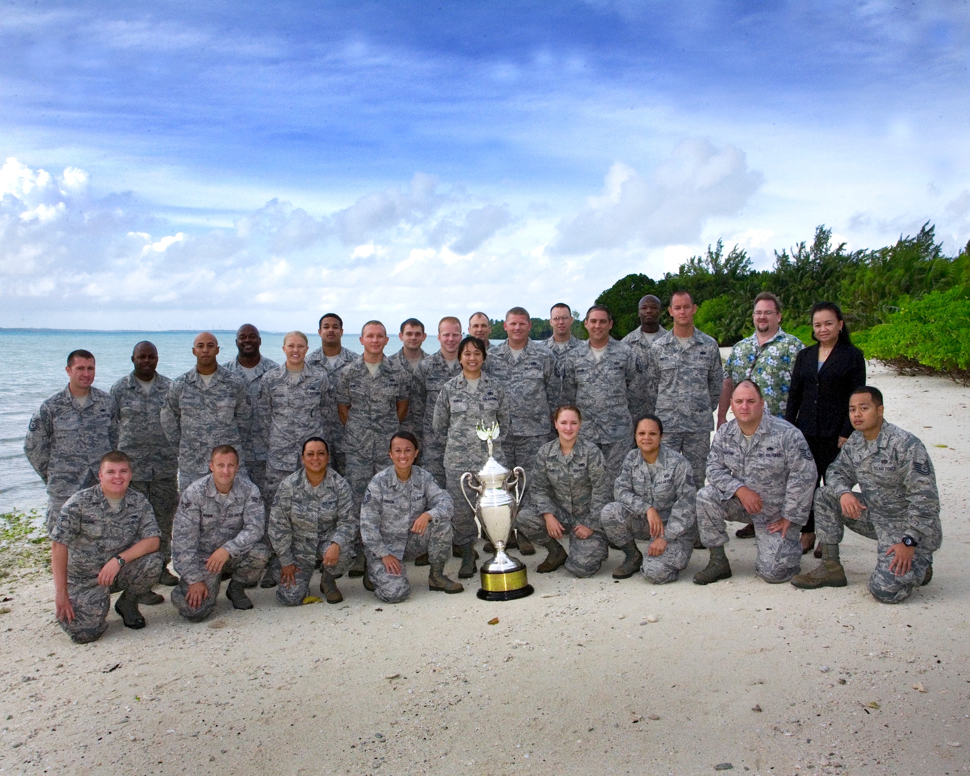 Detachment 1 is strategically located on the small island of Diego Garcia in British Indian Ocean Territory.  Det 1 consists of 28 personnel who make up four flights and a three person Command cell. Each of the four flights in Det 1 has specific responsibilities and capabilities to support a variety of CENTCOM, PACOM and Global Strike operations. (U.S. Air Force photo by Neng Dumlao/Released)