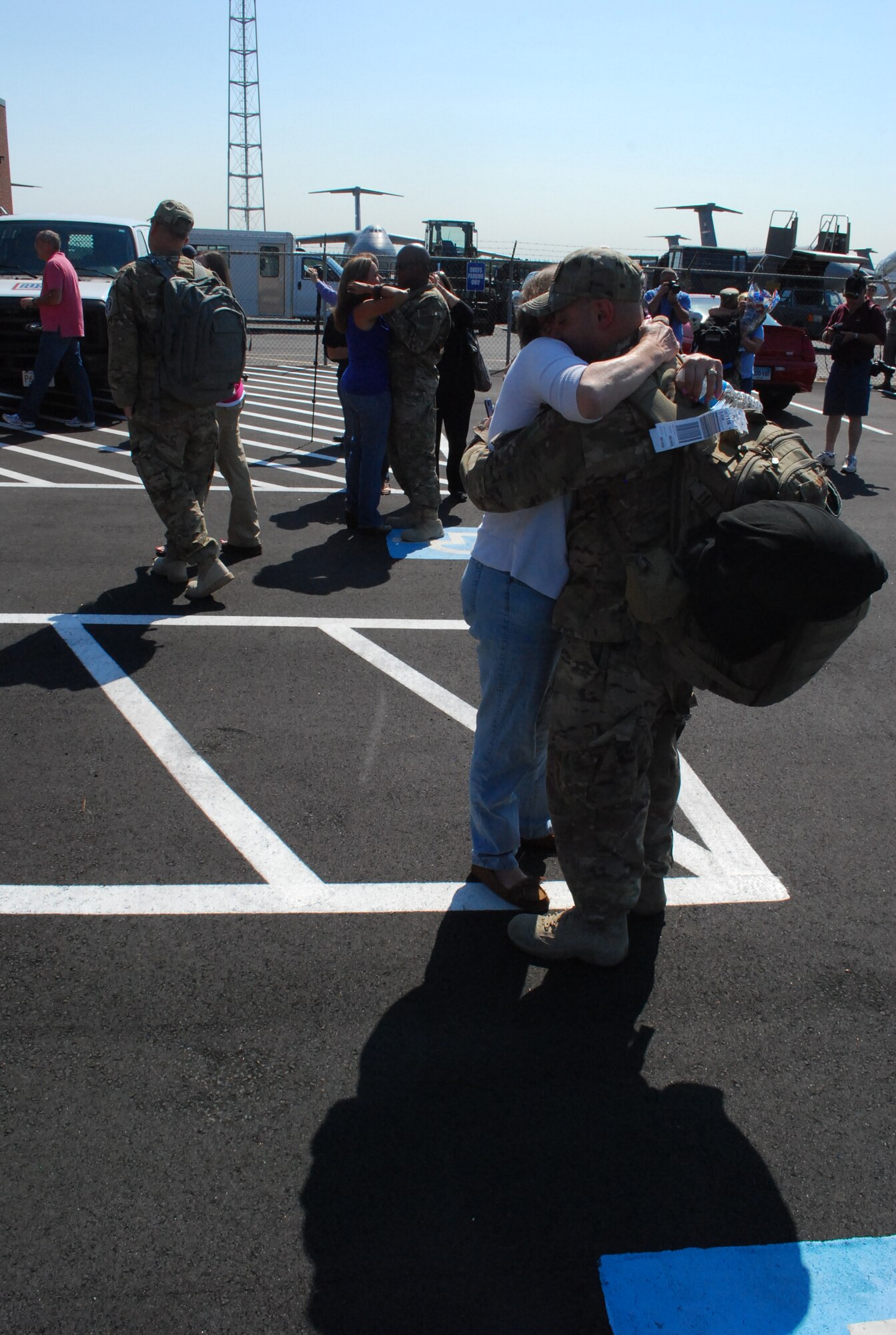 Members of Westover's 58th Aerial Port Squadron returned Sept. 12 from their six-month deployment to Bagram Air Base, Afghanistan. (U.S. Air Force photo by MSgt. Andrew Biscoe)