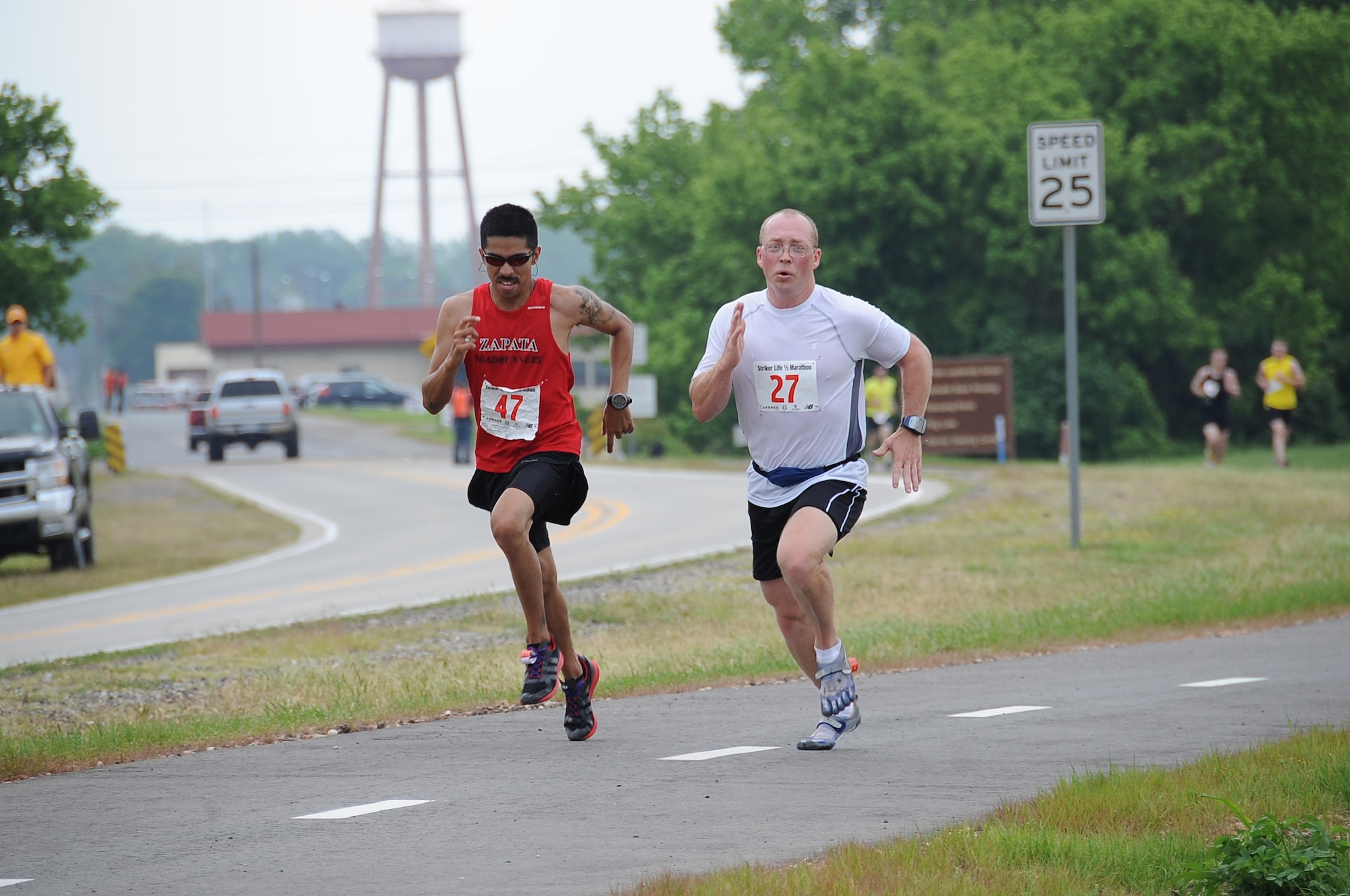 To celebrate the Air Force's 65th Birthday, the Barksdale Fitness Center will host a flightline 5-K fun run starting at Hoban Hall on Monday, Sept. 17, at 7 a.m. Door prize drawings will be held after the run. (U.S. Air Force photo/Staff Sgt. Amber Ashcraft)(RELEASED)