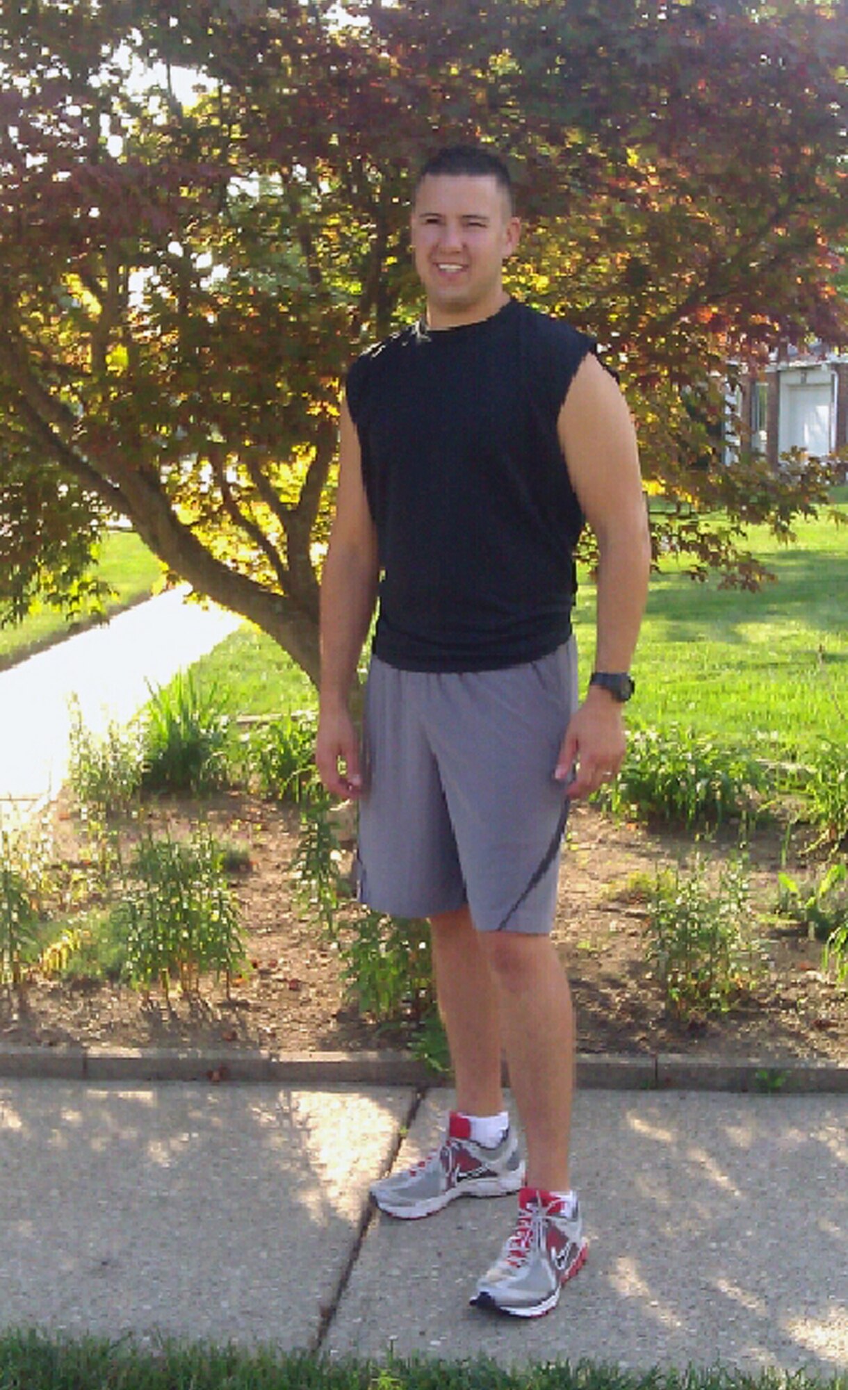 WRIGHT-PATTERSON AIR FORCE BASE, Ohio - Tech. Sgt. Joseph Valenzuela, 445th Aeromedical Evacuation Squadron, is training for the 2012 Air Force Marathon scheduled for Sept. 15. Valenzuela and his two sisters, Master Sgt. Jackie Duarte and Juliet Valenzuela, are running in the marathon together. (Courtesy photo)